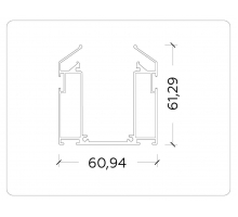 Корпус в натяжной потолок для накладного шинопровода Ambrella Light Track System Magnetic 220V GL1013