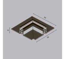 Коннектор угловой встраиваемый Maytoni Technical Accessories for tracks Levity TRA184CL-12B