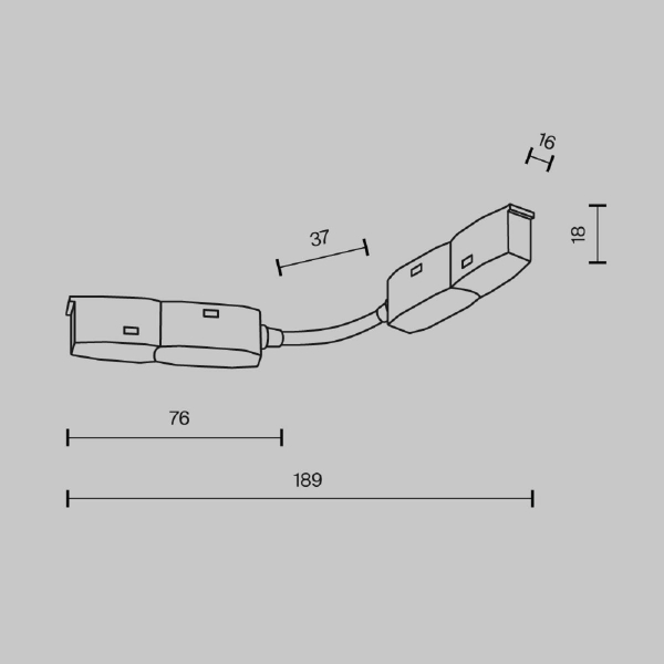 Аксессуар для трекового светильника Maytoni Technical Exility Accessories for tracks TRA034CS-B