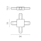 Соединитель X-образный однофазный к 50202X-P, 50203X-P 502126 Lightstar Barra 502146-P