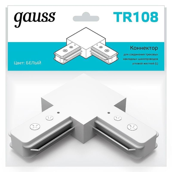 Коннектор L-образный Gauss TR108 Коннектор L-образный Gauss TR108