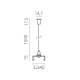 Подвес скрытый тип D треку 5040xx-(F)/(R) 1,5 м Lightstar Quattro 504177-FR2