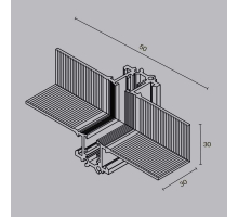 Коннектор угловой внутренний Maytoni Technical Accessories for tracks Levity TRA184ICL-13B