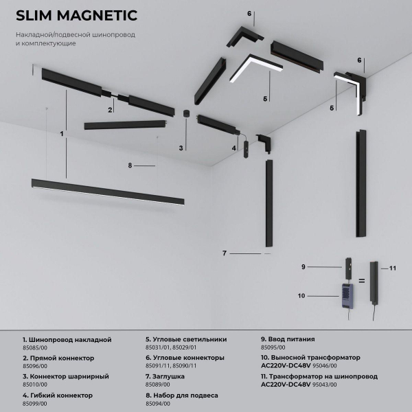 Коннектор L-образный внутренний Elektrostandard Slim Magnetic 85091/00 a057206