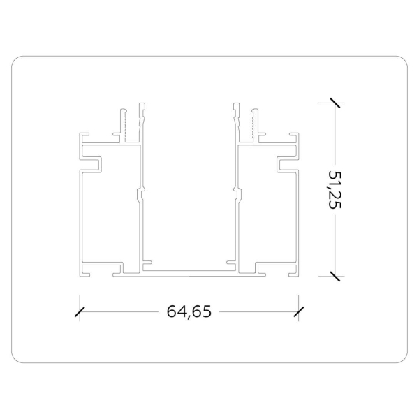 Шинопровод для натяжного потолка Magnetic 220V Ambrella Light GL1023