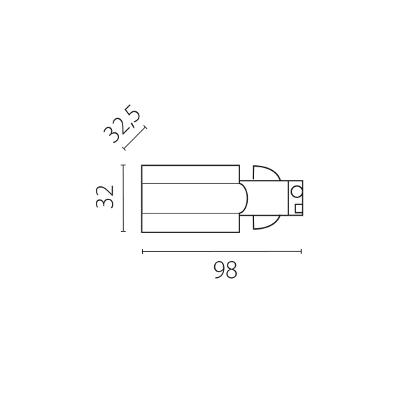 Питание боковое к треку 5040xx-(F)/(R) Quattro Lightstar 504116-FRPS