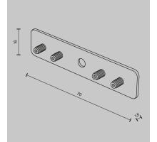 Коннектор прямой Maytoni Technical Accessories for tracks Basity TRA172C-R-11B