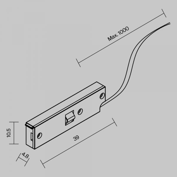 Ввод питания Maytoni Technical Accessories for tracks Levity TRA184B-1B-100