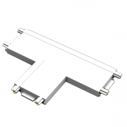 Соединитель T-образный для магнитного шинопровода IMEX UT25 IL.0007.3003 WH