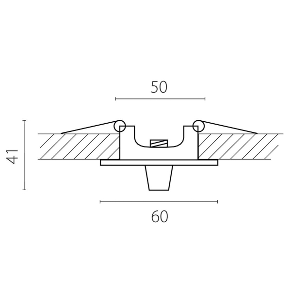 Чаша потолочная встраиваемая Lightstar Due Hermes 510007