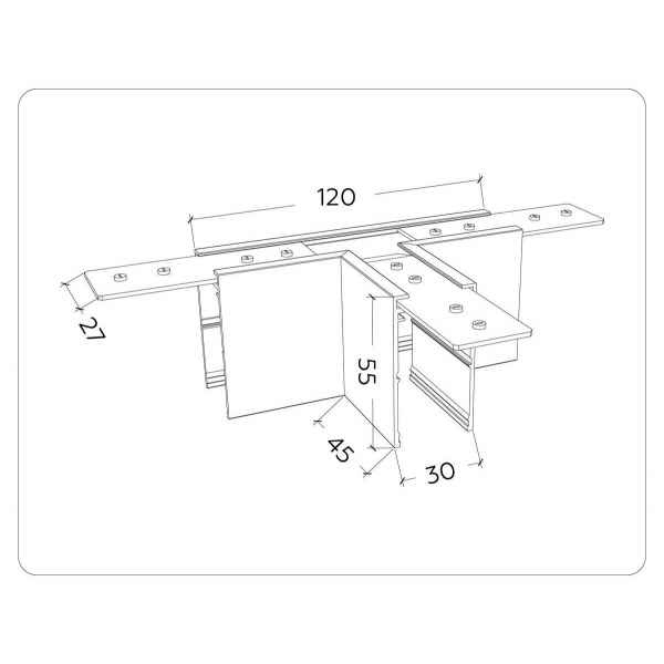 Коннектор T-образный Ambrella Light Track System Magnetic 220V GL1035