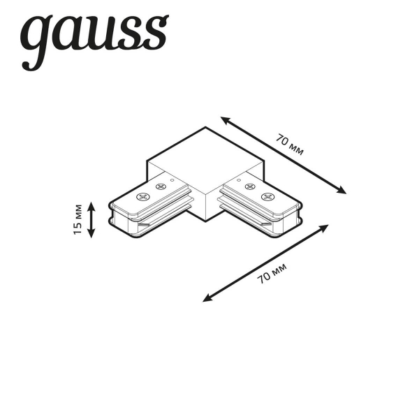 Коннектор L-образный Gauss TR108 Коннектор L-образный Gauss TR108