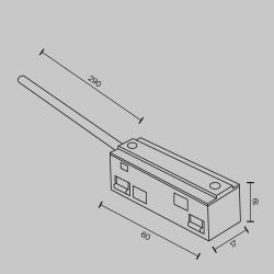 Ввод питания Maytoni Technical Magnetic Exility TRA034B-42W-1