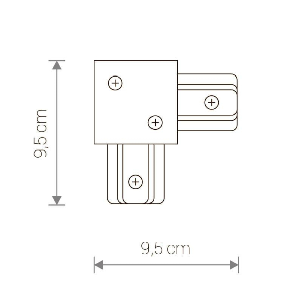 Коннектор L-образный Nowodvorski Profile Recessed 8971 Коннектор L-образный Nowodvorski Profile Recessed 8971