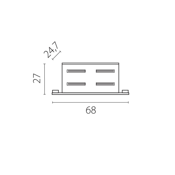 Соединение прямое встраиваемое к треку 5030xx-R Quattro Lightstar 503106-R