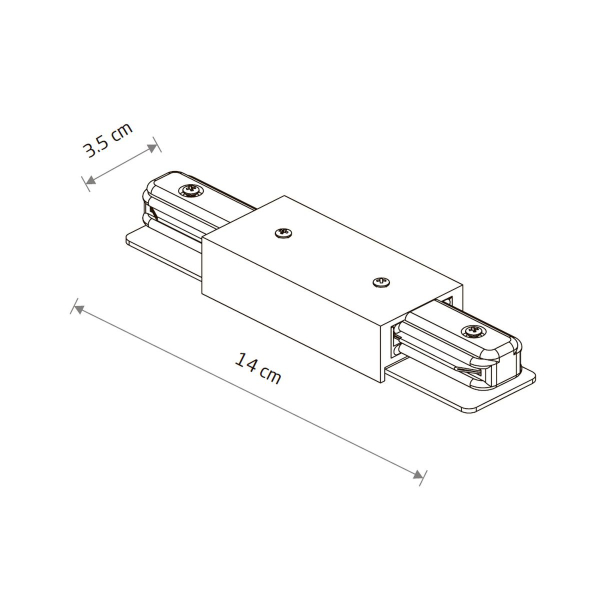 Коннектор для однофазной трековой системы прямой Nowodvorski Profile Power Straight White 10225