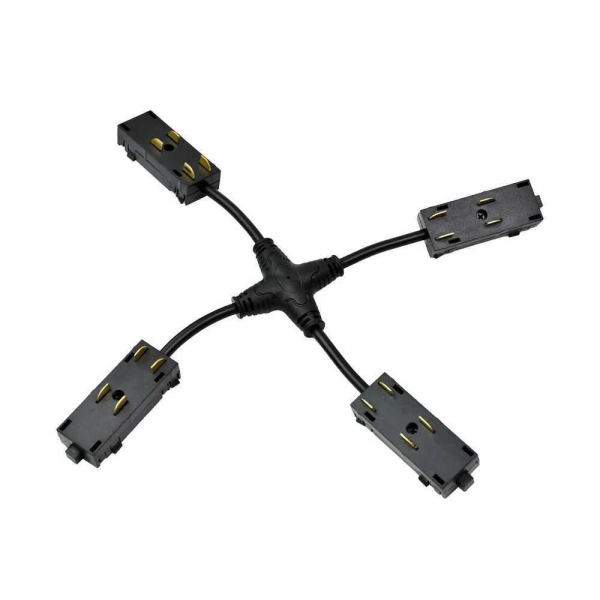 Коннектор X-образный гибкий Denkirs Smart TR2116-BK Коннектор X-образный гибкий Denkirs Smart TR2116-BK