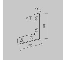 Комплект угловых соединителей Maytoni Technical Exility Busbar (4 шт) TRA034D-CL-42S