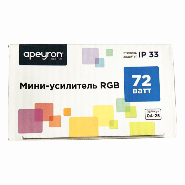 Мини-усилитель RGB Apeyron 12/24V 04-25