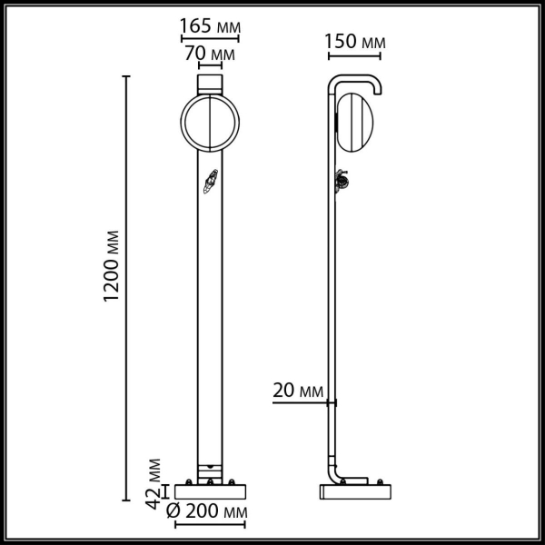 Ландшафтный светильник ODEON LIGHT NATURE 5434/1FA Ландшафтный светильник ODEON LIGHT NATURE 5434/1FA