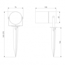 Ландшафтный светильник Elektrostandard Landscape/2 35146/S черный a057942