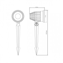 Ландшафтный светодиодный светильник Arte Lamp Elsie A1127IN-1BK