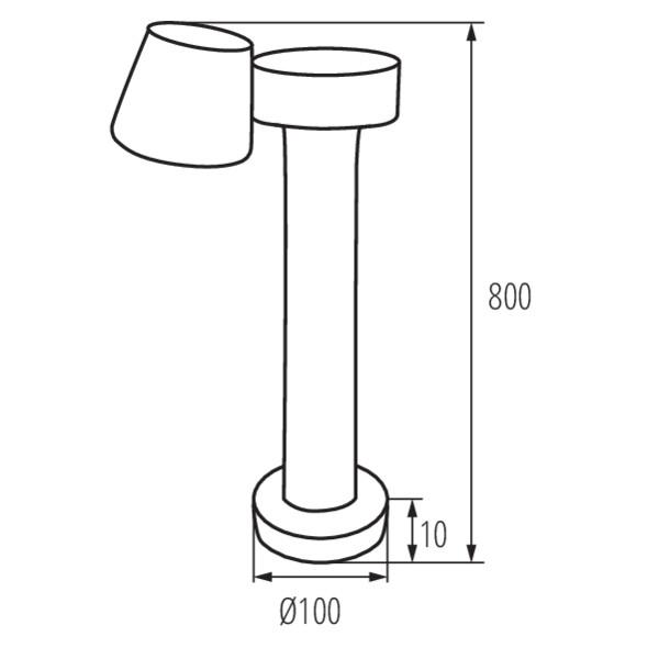Светильник ландшафтный Kanlux DROMI LED 80 7W-GR 32533 Светильник ландшафтный Kanlux DROMI LED 80 7W-GR 32533