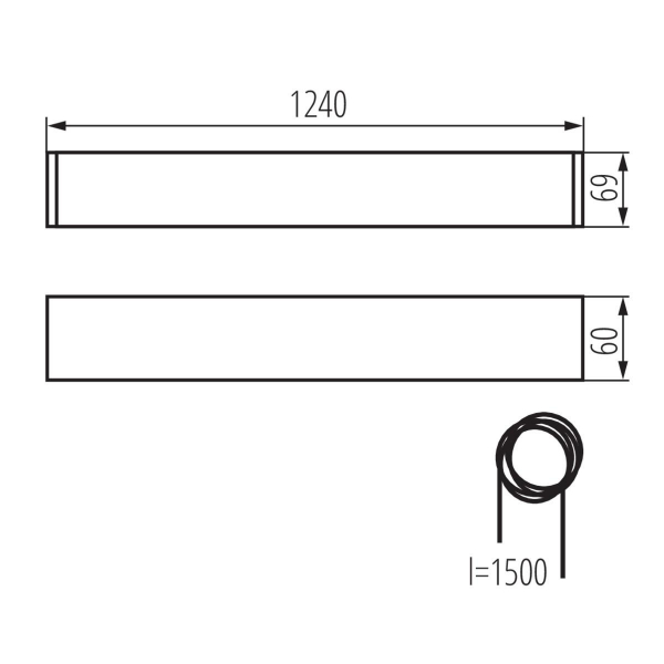 Подвесной линейный светильник Kanlux ALIN 4LED 1X120-W 27413