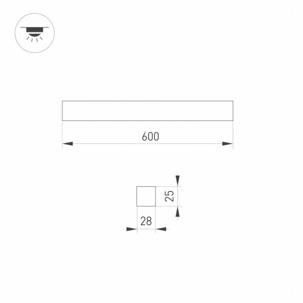 Потолочный светодиодный светильник Arlight Snap-Starline-Flat-S600-13W Day4000 031457