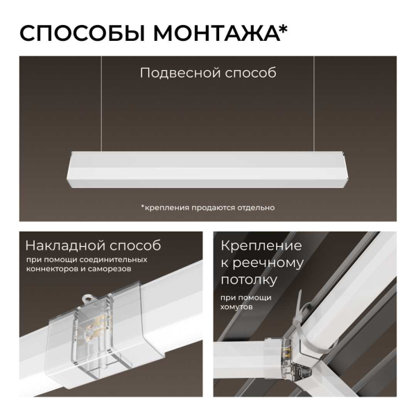 Накладной линейный светодиодный светильник Apeyron 30-59