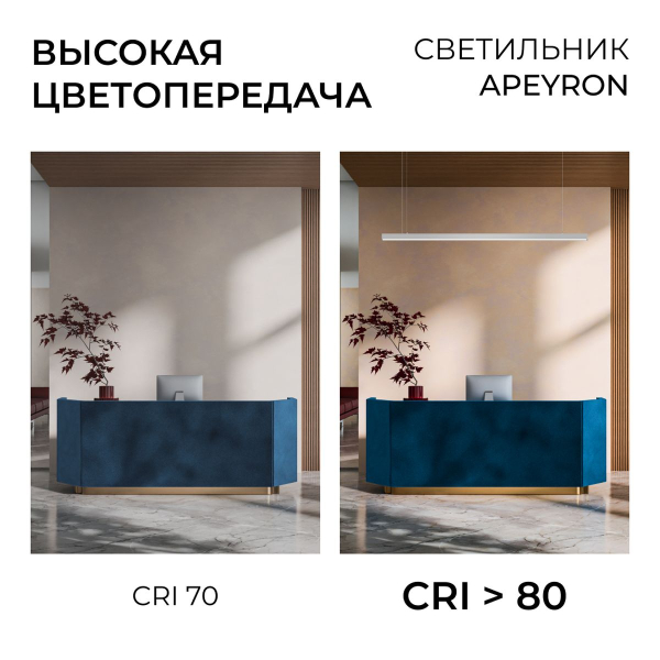 Подвесной линейный светодиодный светильник Apeyron Levia 30-40