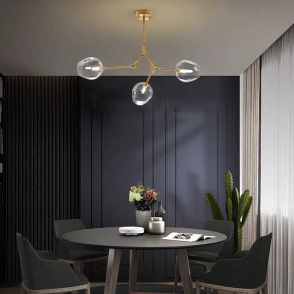Подвесная люстра Imperium Loft Адель Branching Bubble Chandelier L11 Black Amber 239861-22