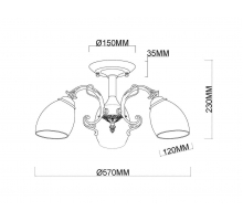 Потолочная люстра MyFar Ceiling Biene MR1522-3C