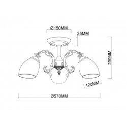 Потолочная люстра MyFar Ceiling Biene MR1522-3C