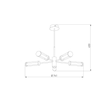 Подвесная светодиодная люстра Eurosvet Stark 50386/5 LED