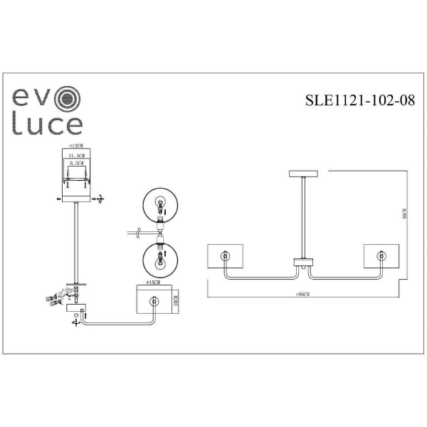 Потолочная люстра Evoluce Aerin SLE1121-102-08