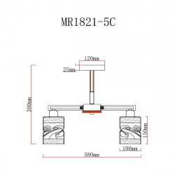 Потолочная люстра MyFar Olivia MR1821-5C