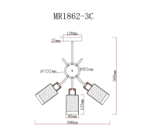 Потолочная люстра MyFar Linda MR1862-3C