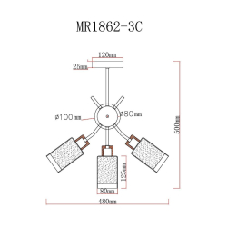 Потолочная люстра MyFar Linda MR1862-3C