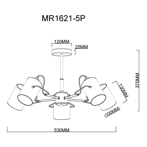 Потолочная люстра MyFar Sara MR1621-5P