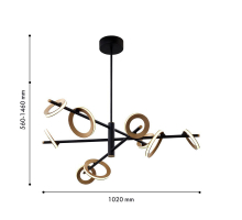 Подвесная светодиодная люстра Favourite Jongleur 4322-9P