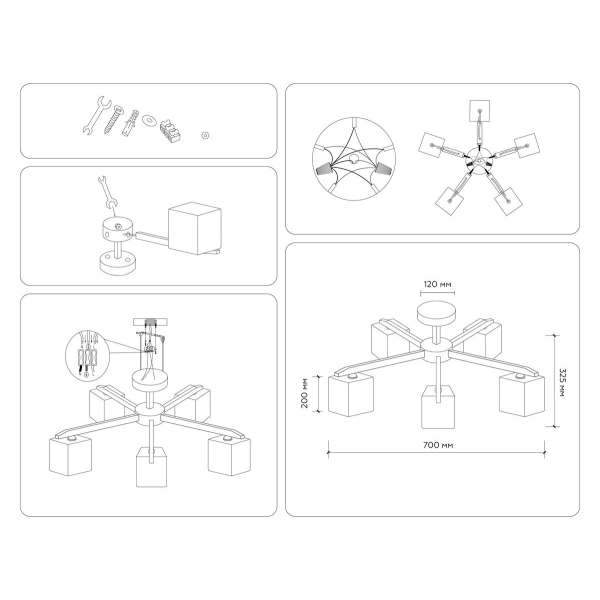 Потолочная люстра Ambrella light Traditional Loft TR83118 Потолочная люстра Ambrella light Traditional Loft TR83118