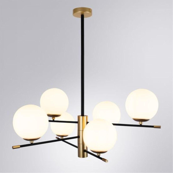 Подвесная люстра Arte Lamp Arkab A2225LM-6BK Подвесная люстра Arte Lamp Arkab A2225LM-6BK
