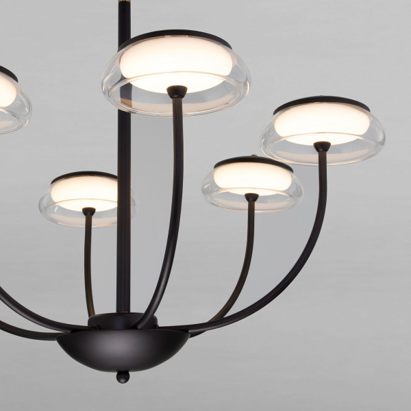 Подвесная светодиодная люстра Eurosvet Fungo 50388 LED черный Подвесная светодиодная люстра Eurosvet Fungo 50388 LED черный