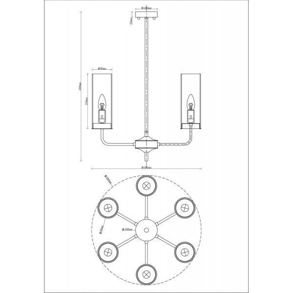 Подвесная люстра Moderli Metric V10020-6P