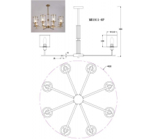 Подвесная люстра MyFar Alen MR1911-8P