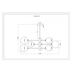 Подвесная люстра Moderli Molecule V10840-6P