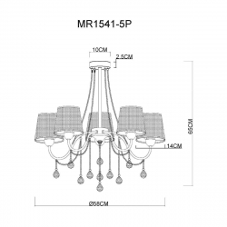 Потолочная люстра MyFar Kant MR1541-5P