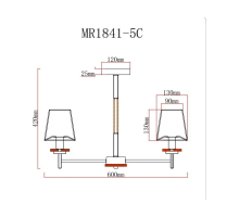 Потолочная люстра MyFar Daniel MR1841-5C