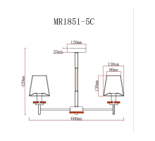 Потолочная люстра MyFar Daniel MR1851-5C